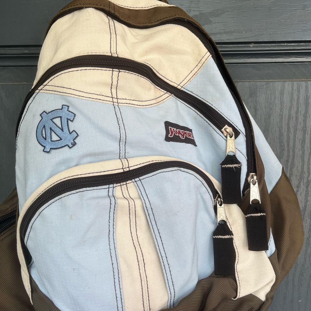 JanSport Blue and Brown Backpack